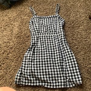 Black&white checkered print dress 🖤🤍